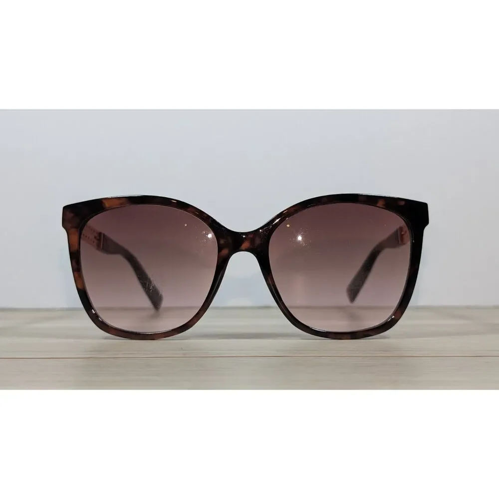 Jessica Simpson Women's Oversized Tortoise Sunglasses Brown Gradient Lenses